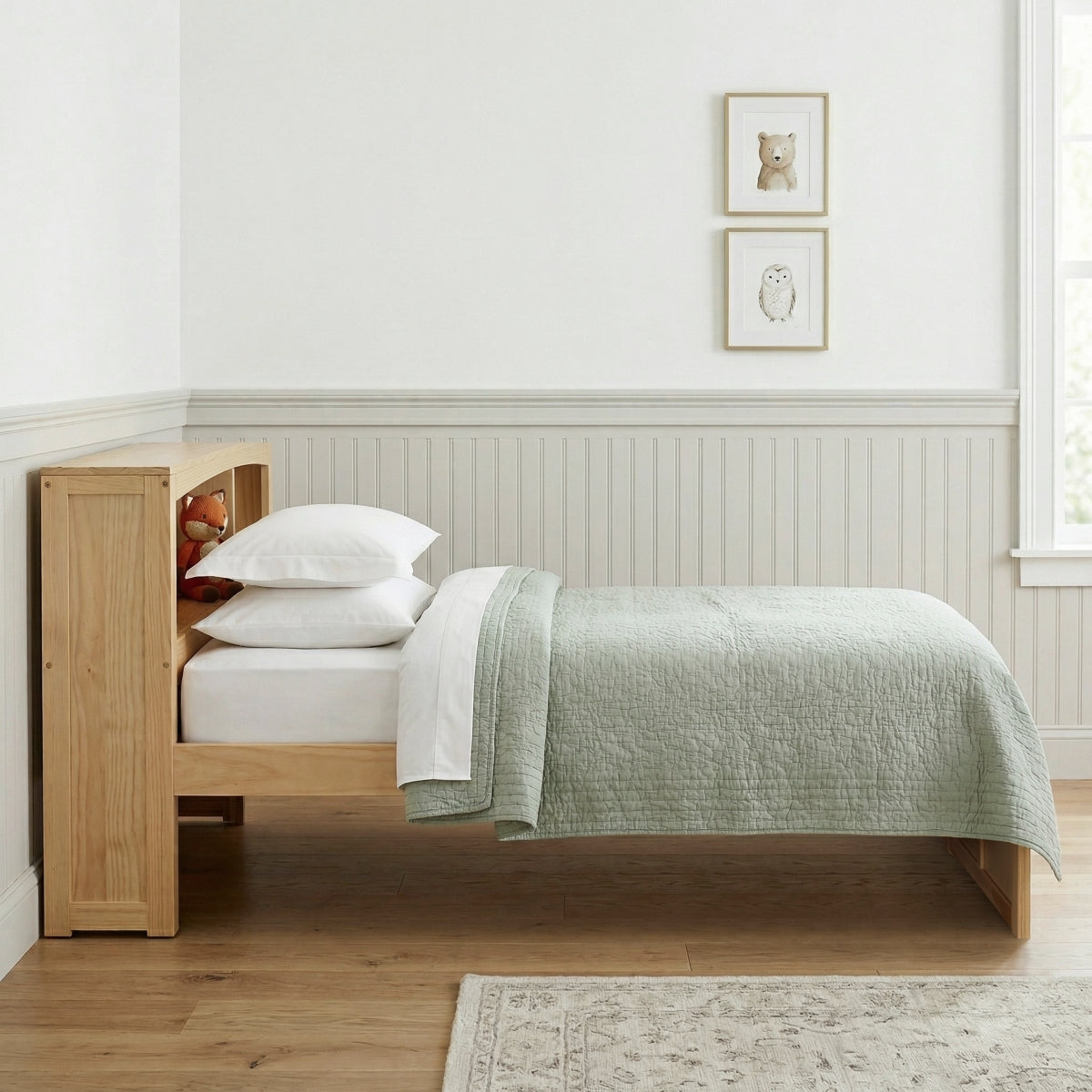Bartly Twin Bookcase Platform Bed