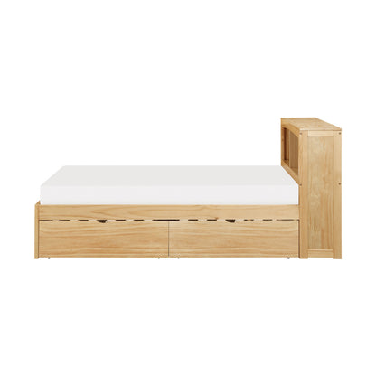 Bartly Twin Bookcase Platform Bed with Storage Boxes