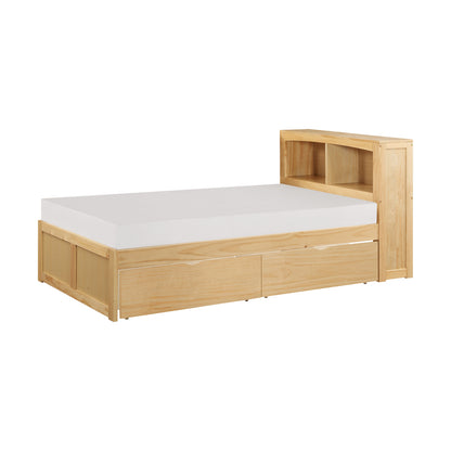 Bartly Twin Bookcase Platform Bed with Storage Boxes