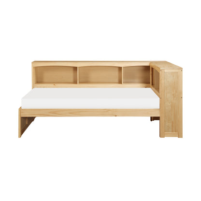 Bartly Twin Bookcase Corner Platform Bed