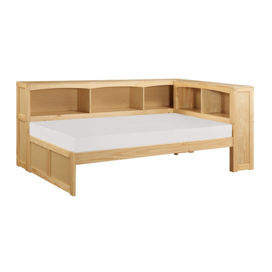 Bartly Twin Bookcase Corner Platform Bed