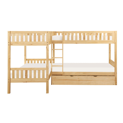Bartly Corner Bunk Bed with Twin Trundle