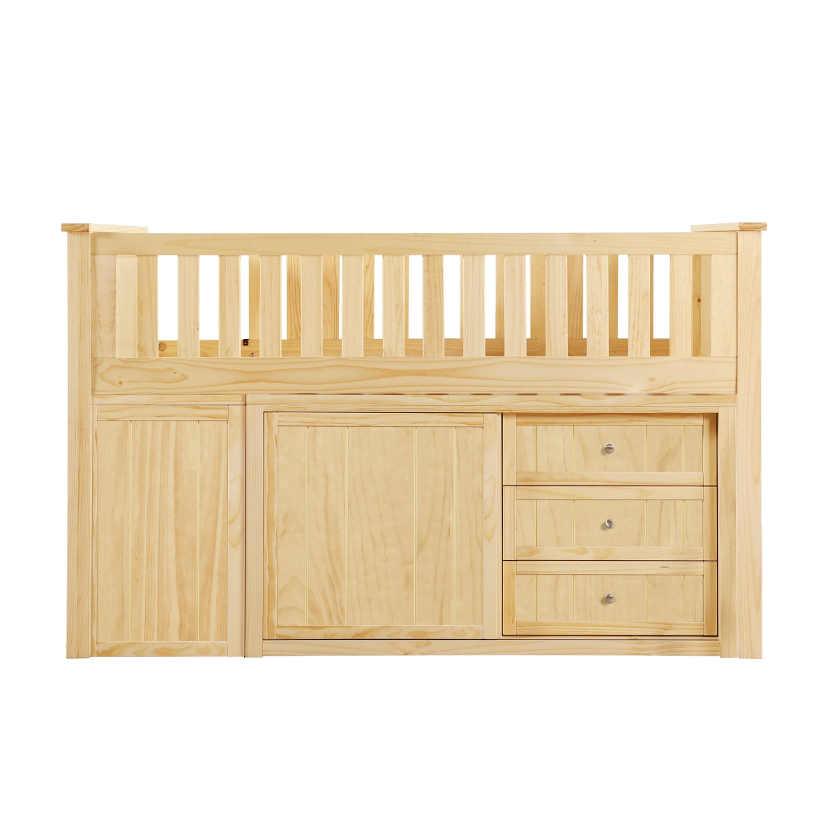 Bartly Low Loft Bunk with Bookcase and 2 Dressers