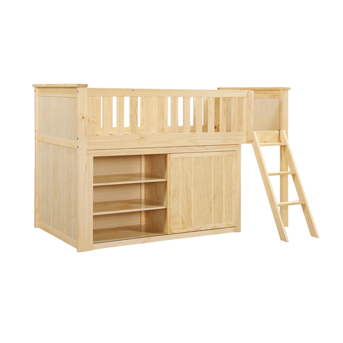 Bartly Low Loft Bunk with Dresser