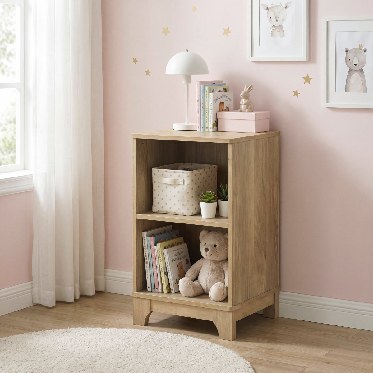 Liam Bookcase with 2 Shelves