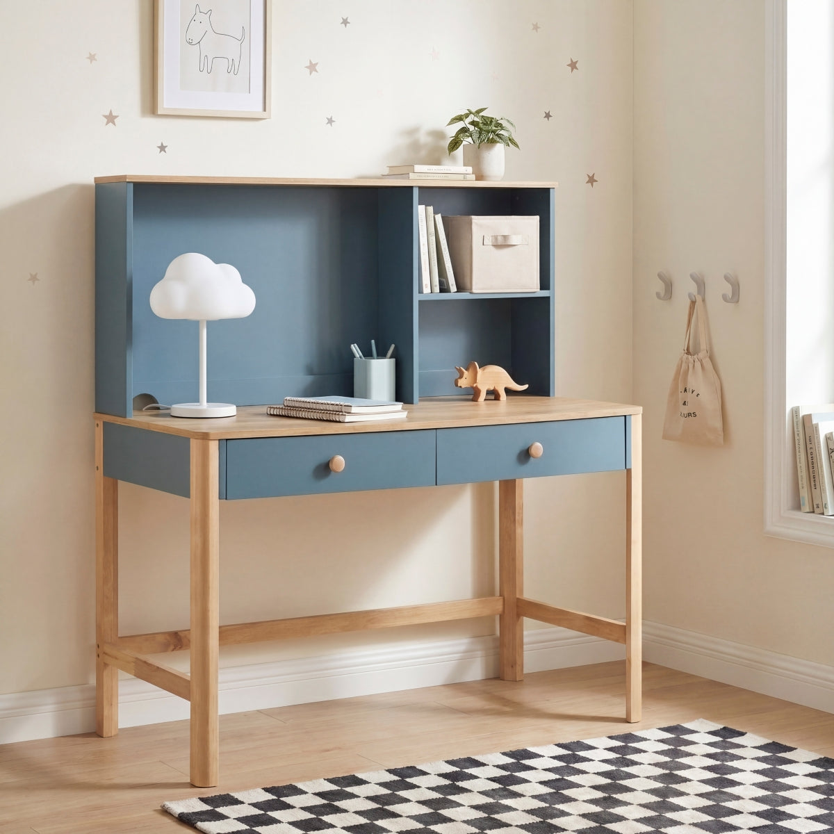 Liam Writing Desk with Hutch