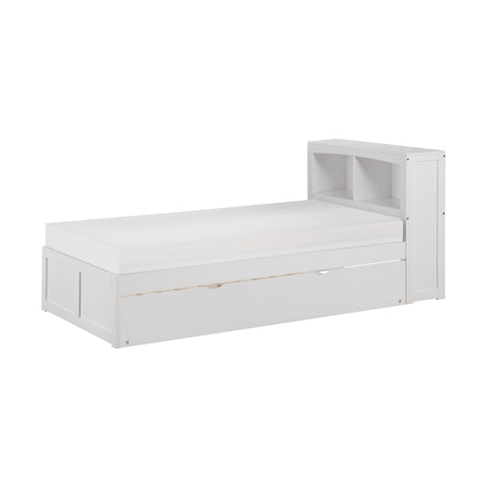 Galen Twin Bookcase Platform Bed with Twin Trundle