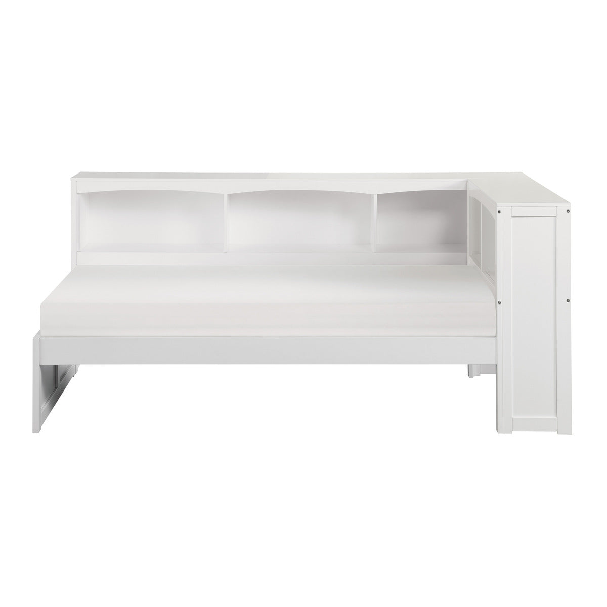 Galen Twin Bookcase Corner Platform Bed