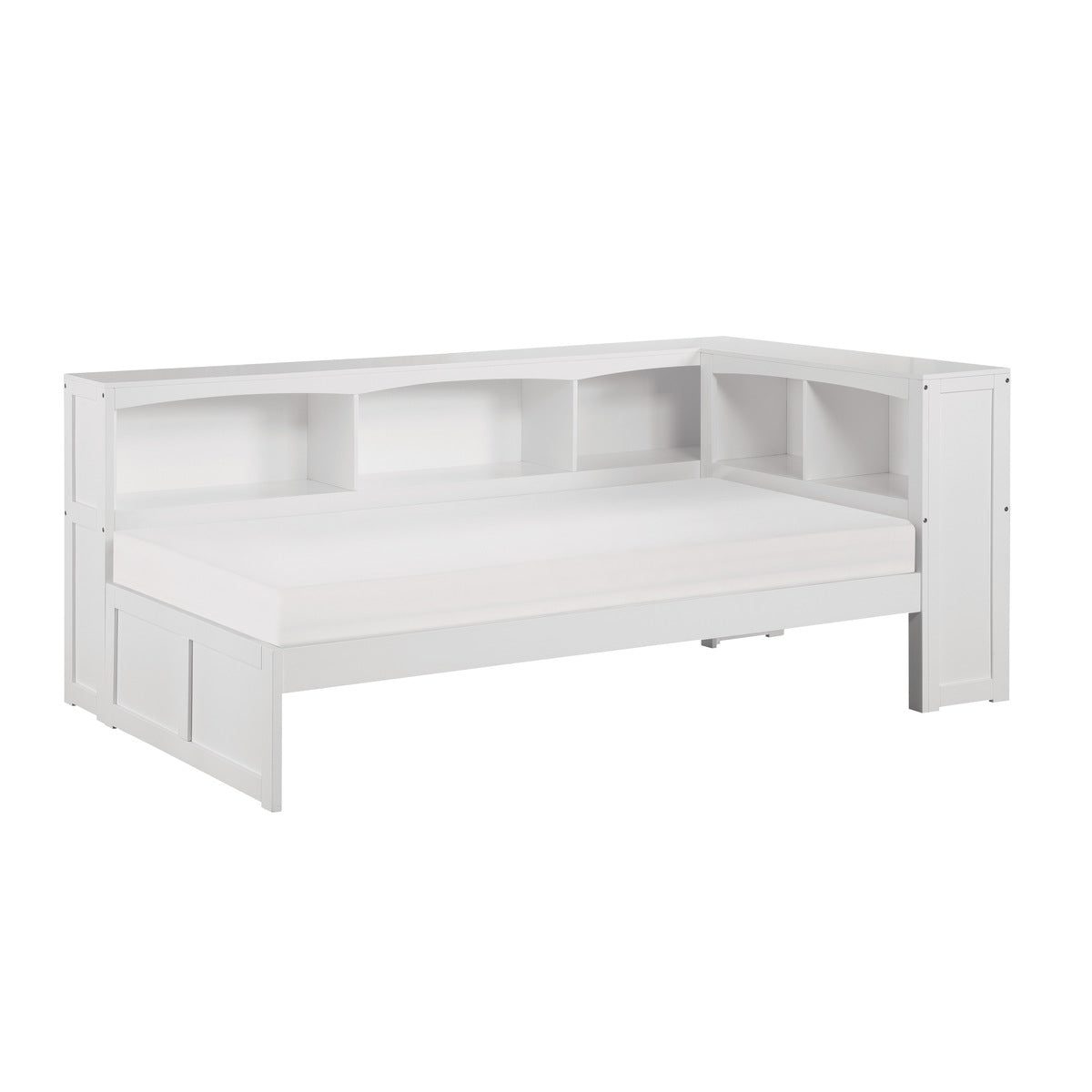 Galen Twin Bookcase Corner Platform Bed