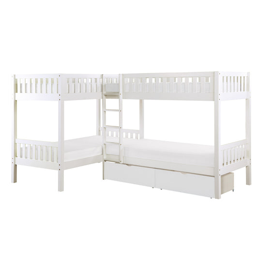 Galen Corner Bunk Bed with Storage Boxes