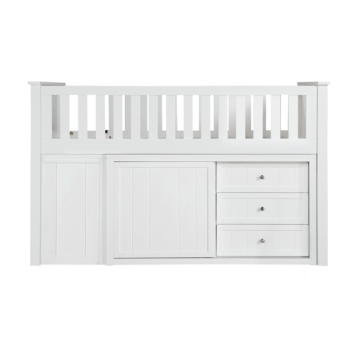 Galen Low Loft Bunk with Bookcase and 2 Dressers