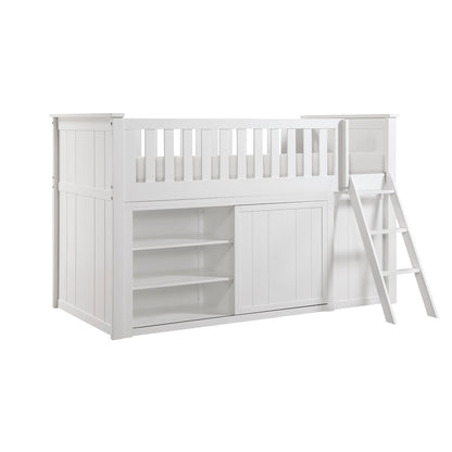 Galen Low Loft Bunk with Bookcase and Dresser
