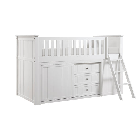 Galen Low Loft Bunk with Bookcase and Dresser