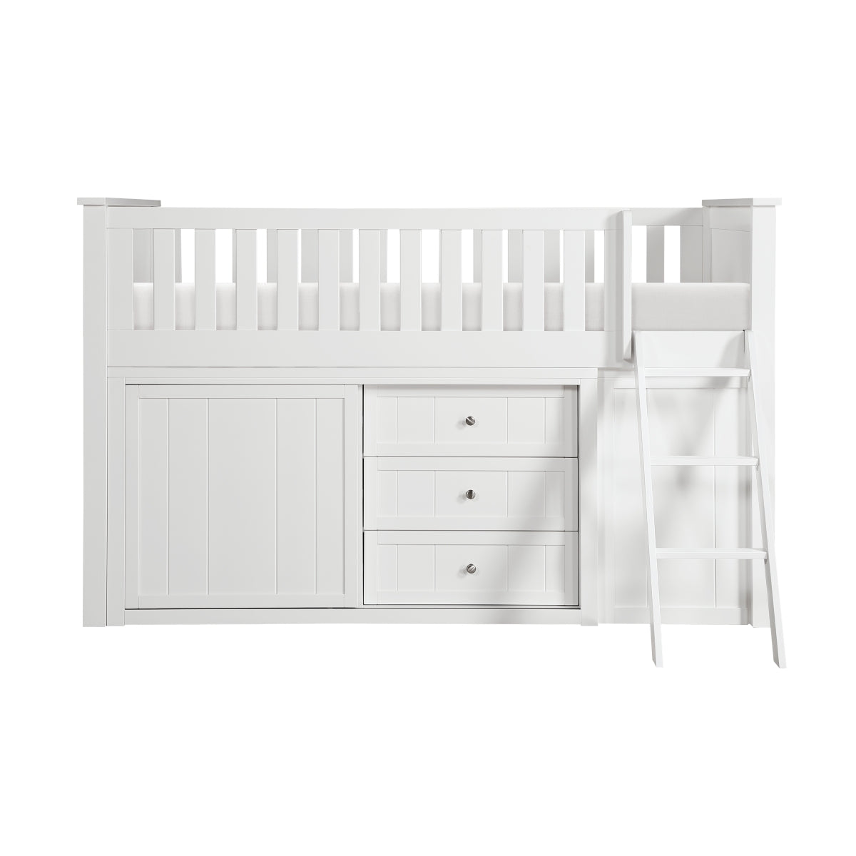 Galen Low Loft Bunk with Bookcase and Dresser