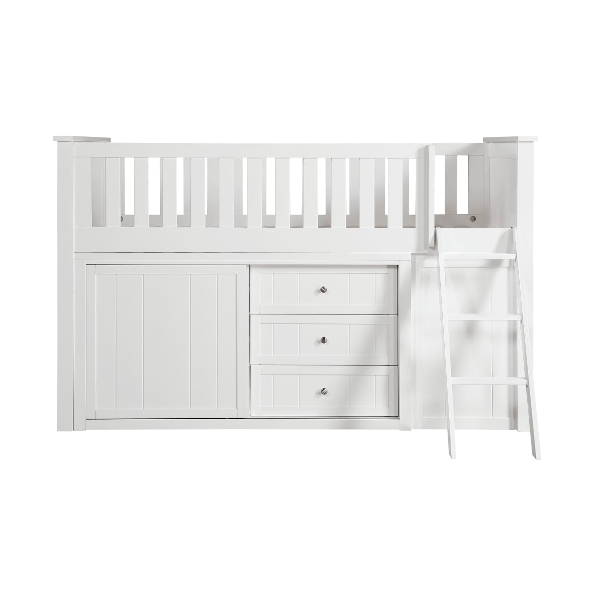 Galen Low Loft Bunk with Bookcase and Dresser