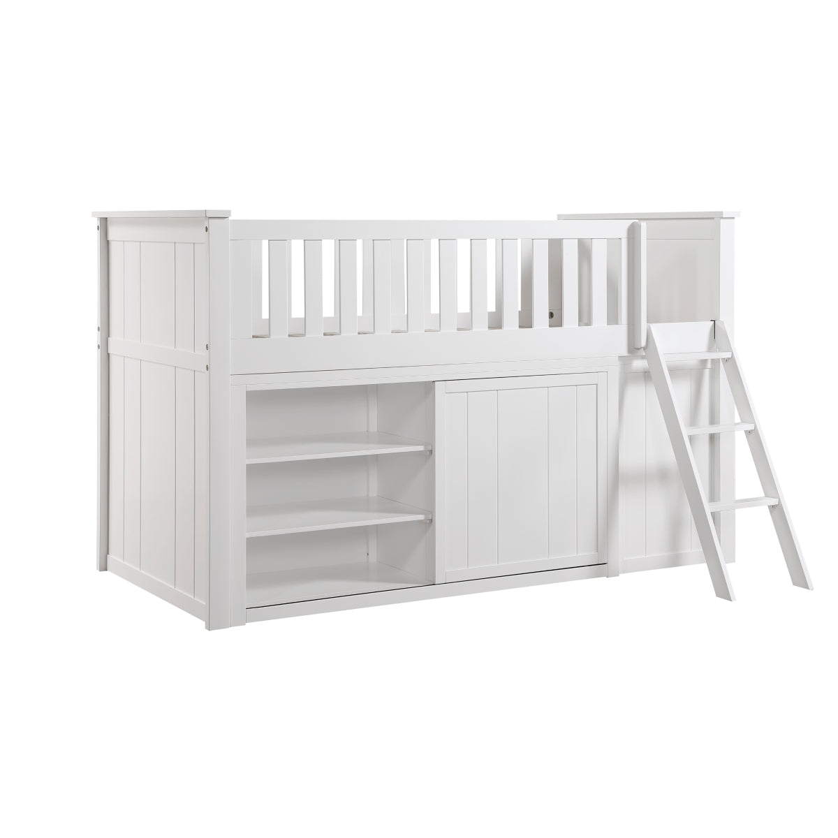 Galen Low Loft Bunk with Bookcase and Dresser