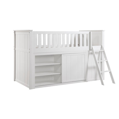 Galen Low Loft Bunk with Bookcase and Dresser