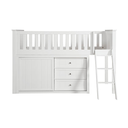 Galen Low Loft Bunk with Dresser