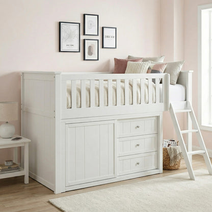 Galen Low Loft Bunk with Dresser