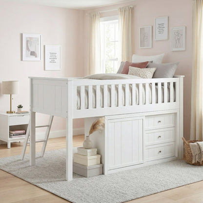 Galen Low Loft Bunk with Dresser