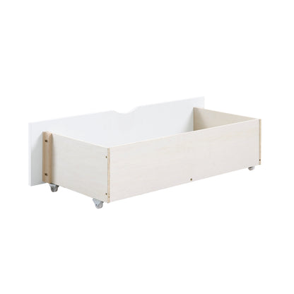 Galen Twin Bookcase Corner Platform Bed with Storage Boxes