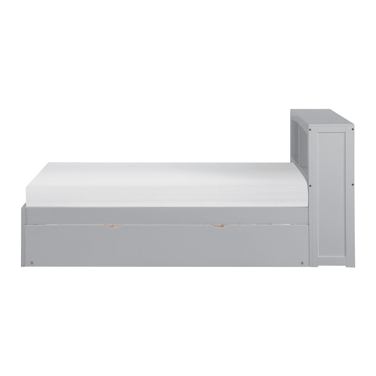 Orion Twin Bookcase Platform Bed with Twin Trundle