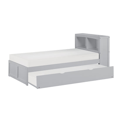 Orion Twin Bookcase Platform Bed with Twin Trundle