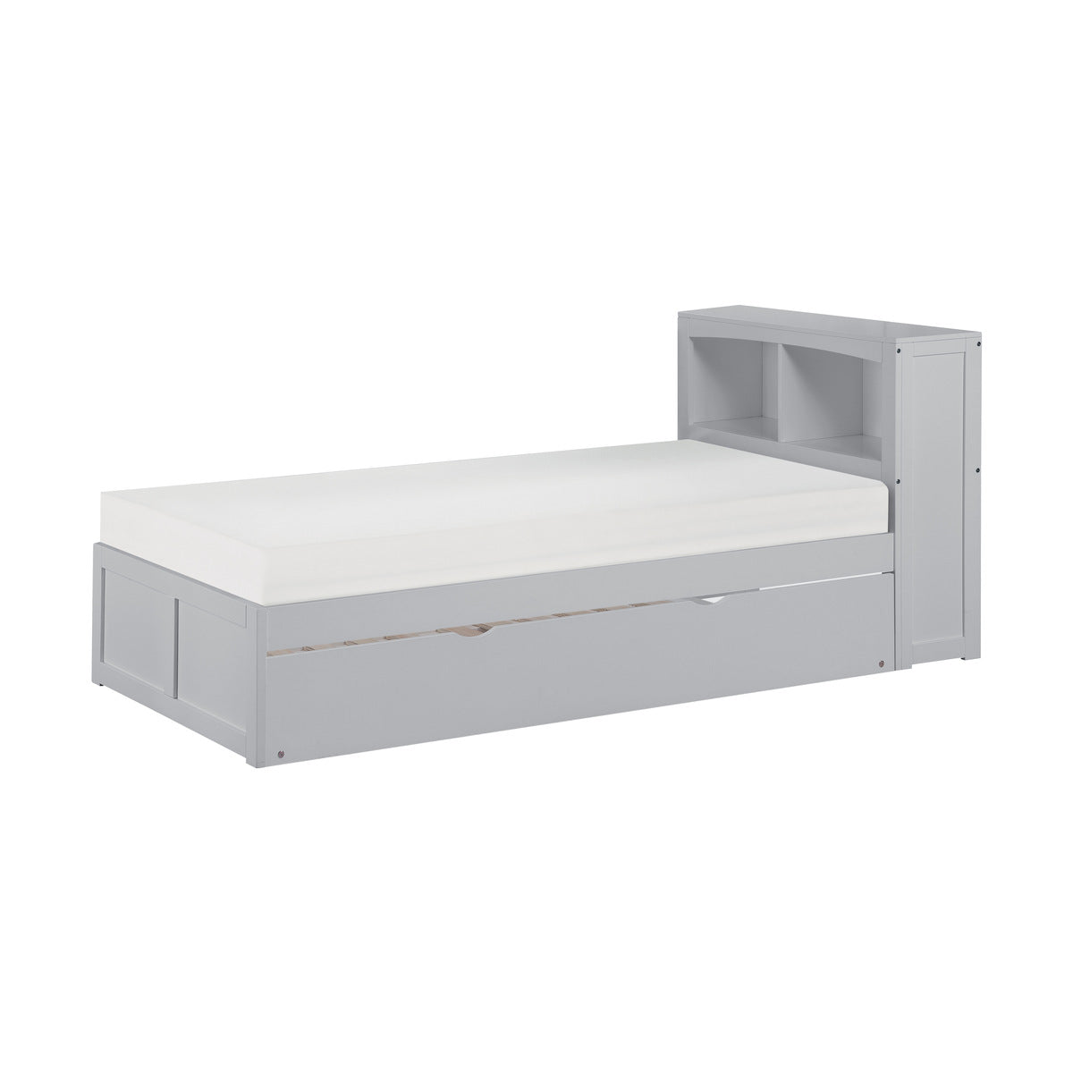 Orion Twin Bookcase Platform Bed with Twin Trundle