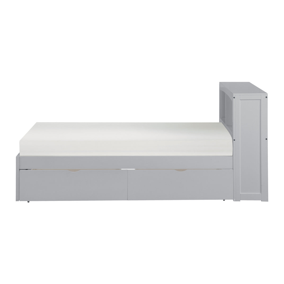 Orion Twin Bookcase Platform Bed with Storage Boxes