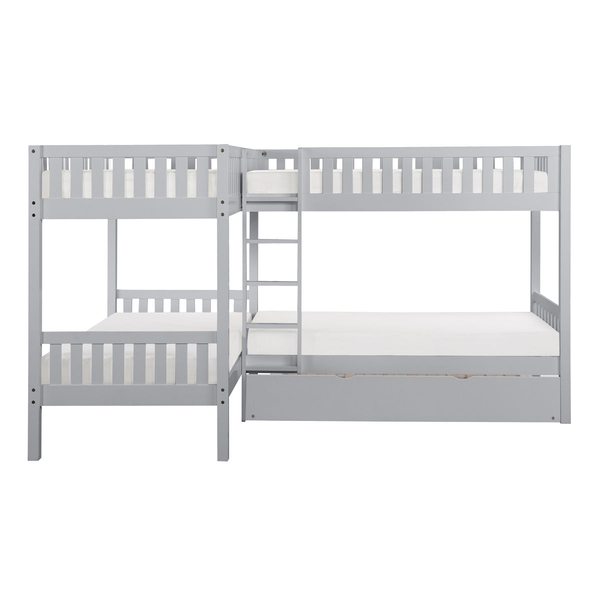 Orion Corner Bunk Bed with Twin Trundle