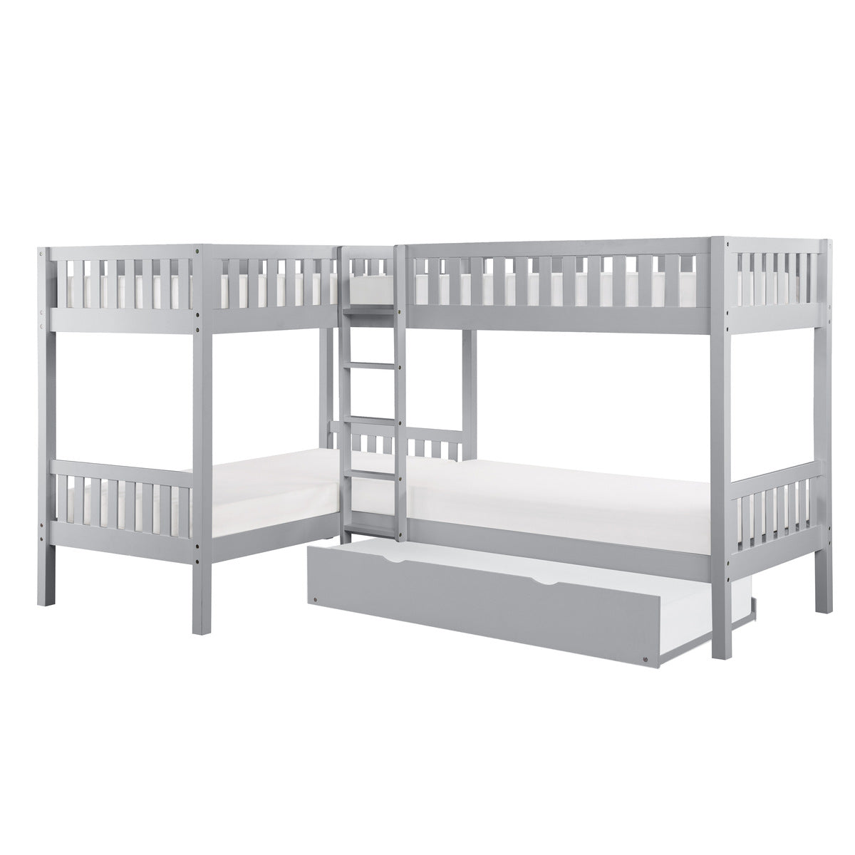 Orion Corner Bunk Bed with Twin Trundle
