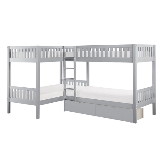 Orion Corner Bunk Bed with Storage Boxes