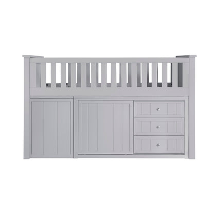 Orion Low Loft Bunk with Bookcase and 2 Dressers