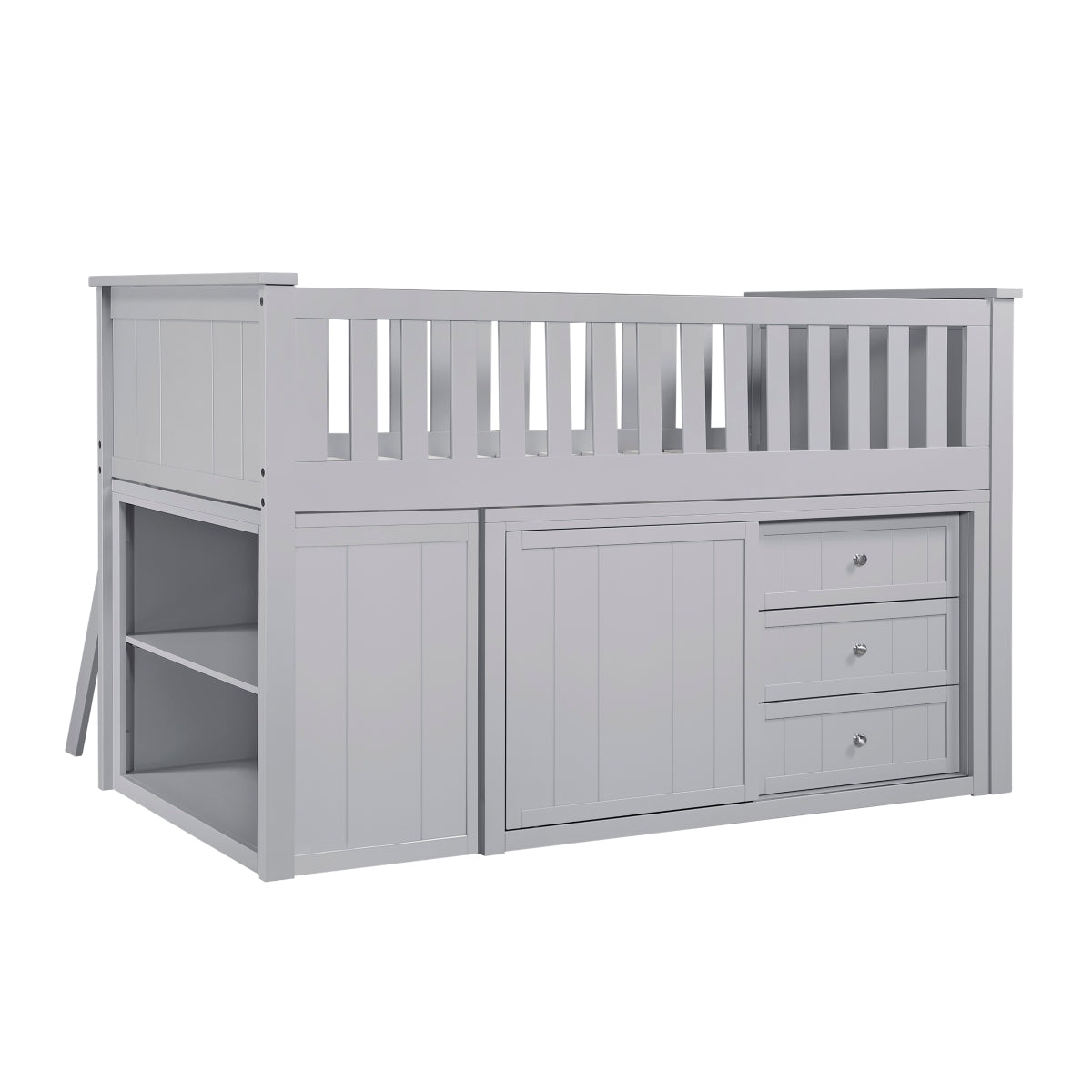 Orion Low Loft Bunk with Bookcase and 2 Dressers
