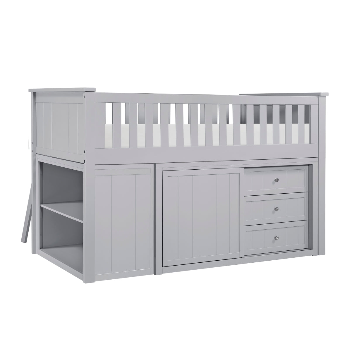 Orion Low Loft Bunk with Bookcase and 2 Dressers