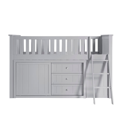 Orion Low Loft Bunk with Bookcase and Dresser