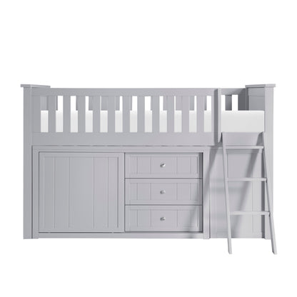 Orion Low Loft Bunk with Bookcase and Dresser