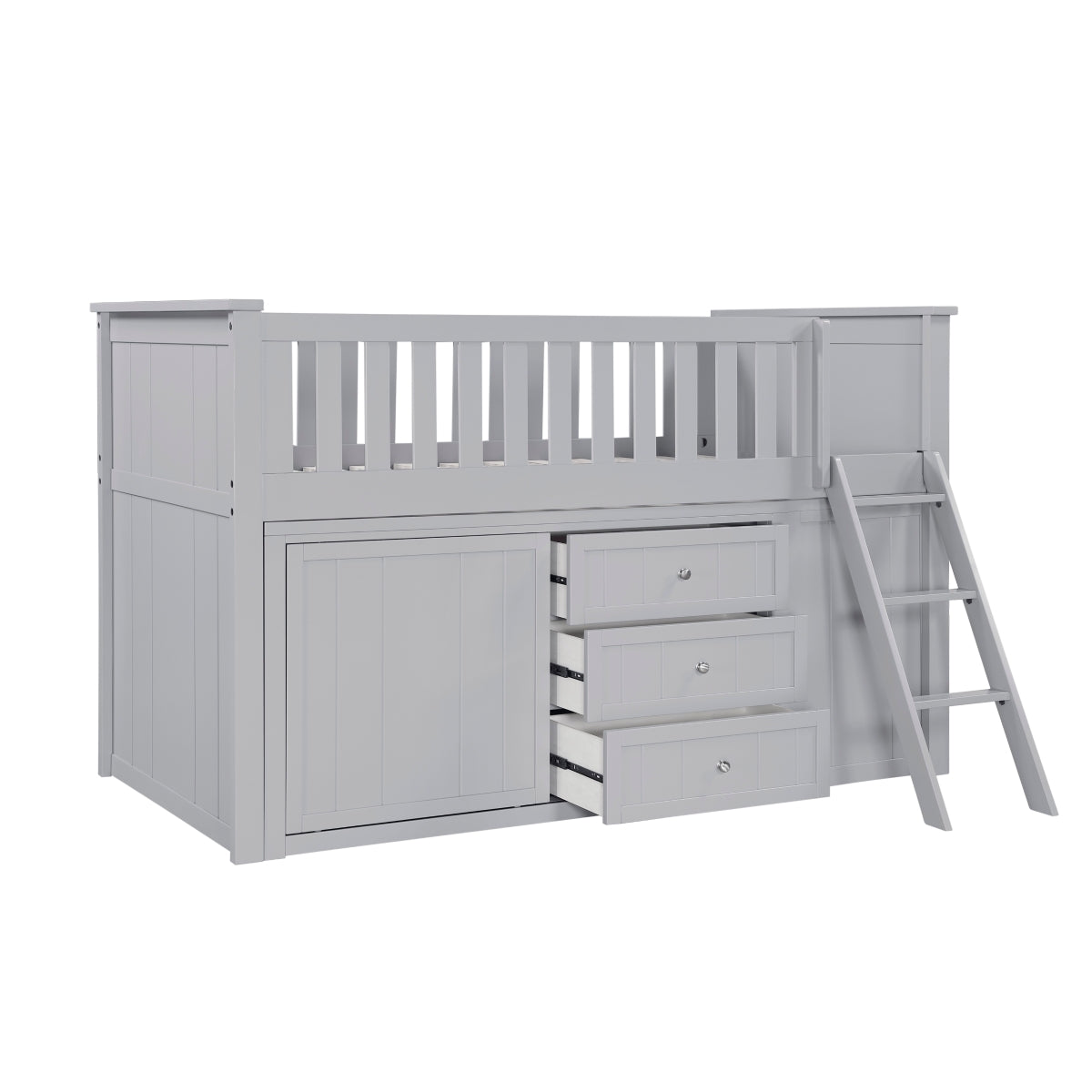 Orion Low Loft Bunk with Bookcase and Dresser