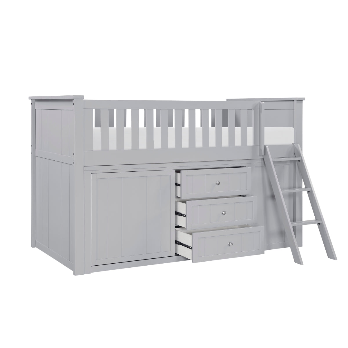Orion Low Loft Bunk with Bookcase and Dresser