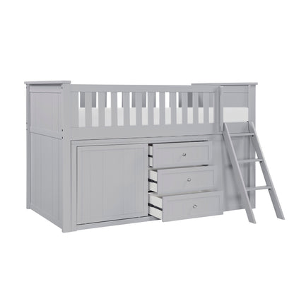 Orion Low Loft Bunk with Bookcase and Dresser