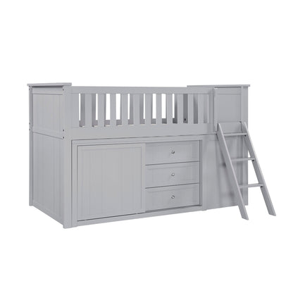 Orion Low Loft Bunk with Bookcase and Dresser