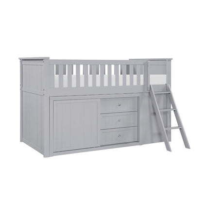 Orion Low Loft Bunk with Bookcase and Dresser