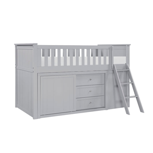 Orion Low Loft Bunk with Bookcase and Dresser