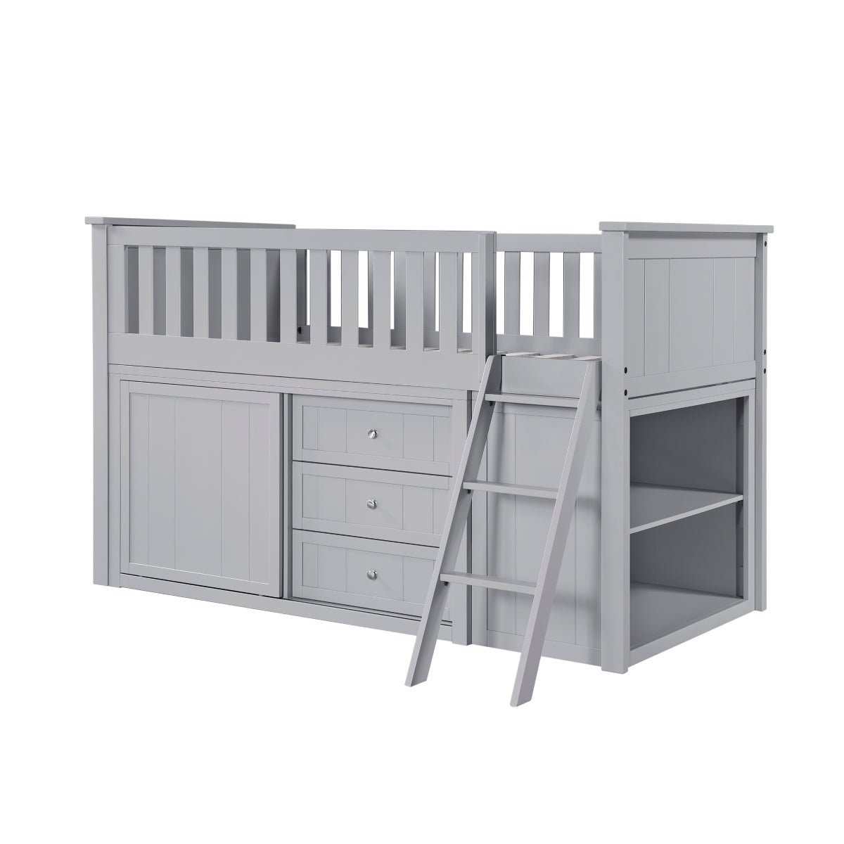 Orion Low Loft Bunk with Bookcase and Dresser