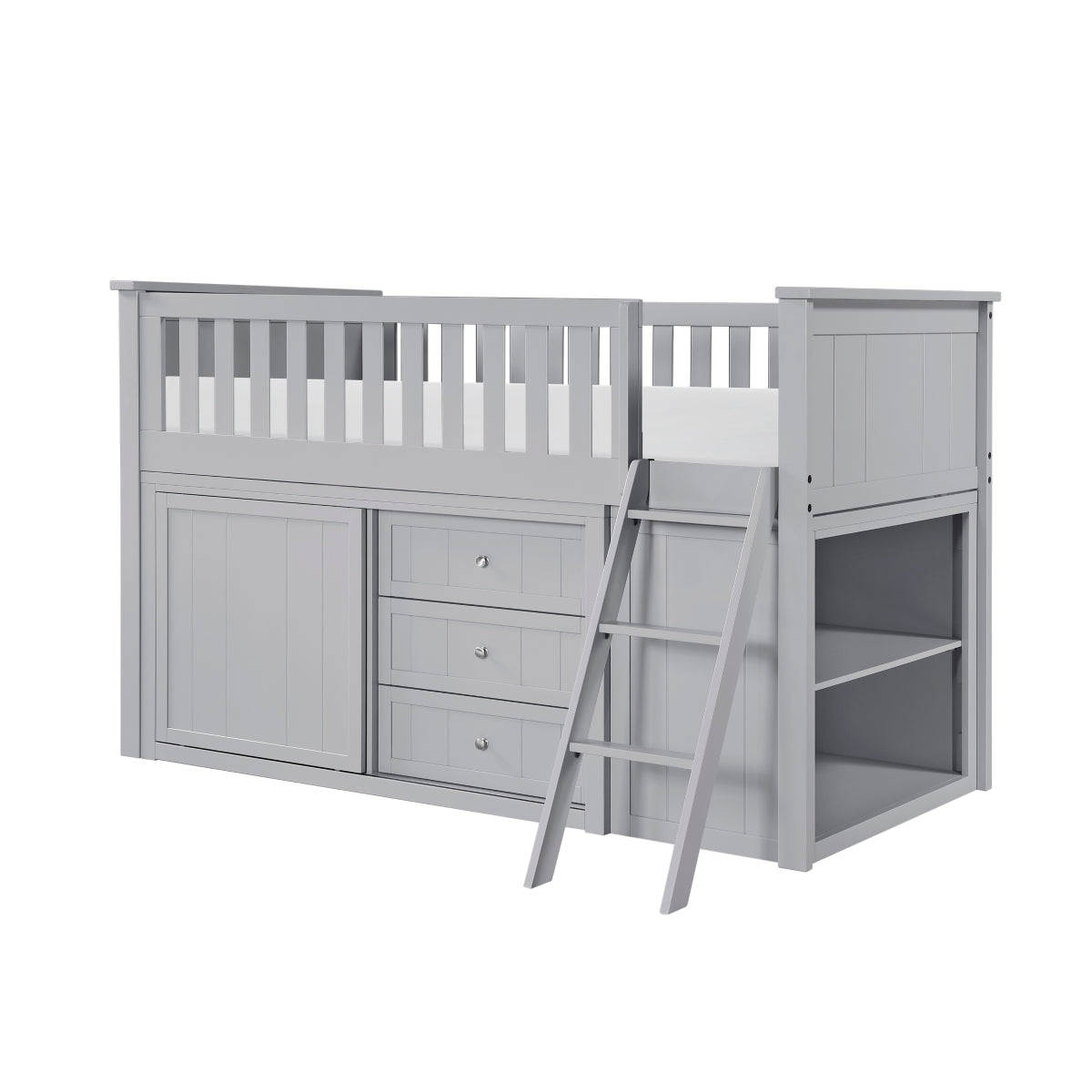 Orion Low Loft Bunk with Bookcase and Dresser