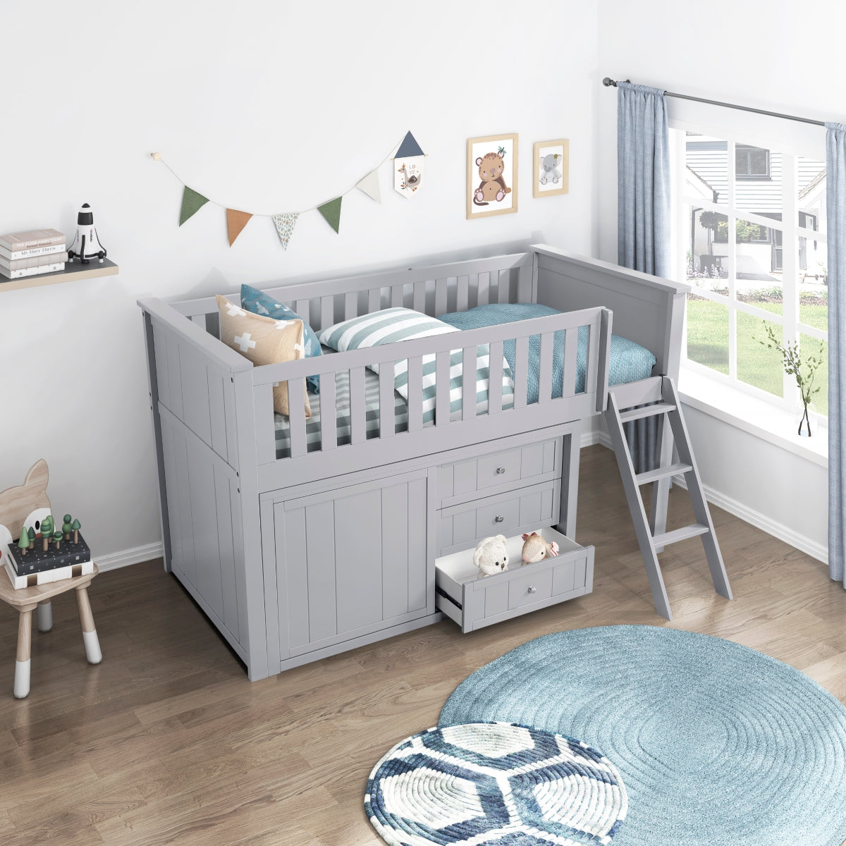 Orion Low Loft Bunk with Dresser