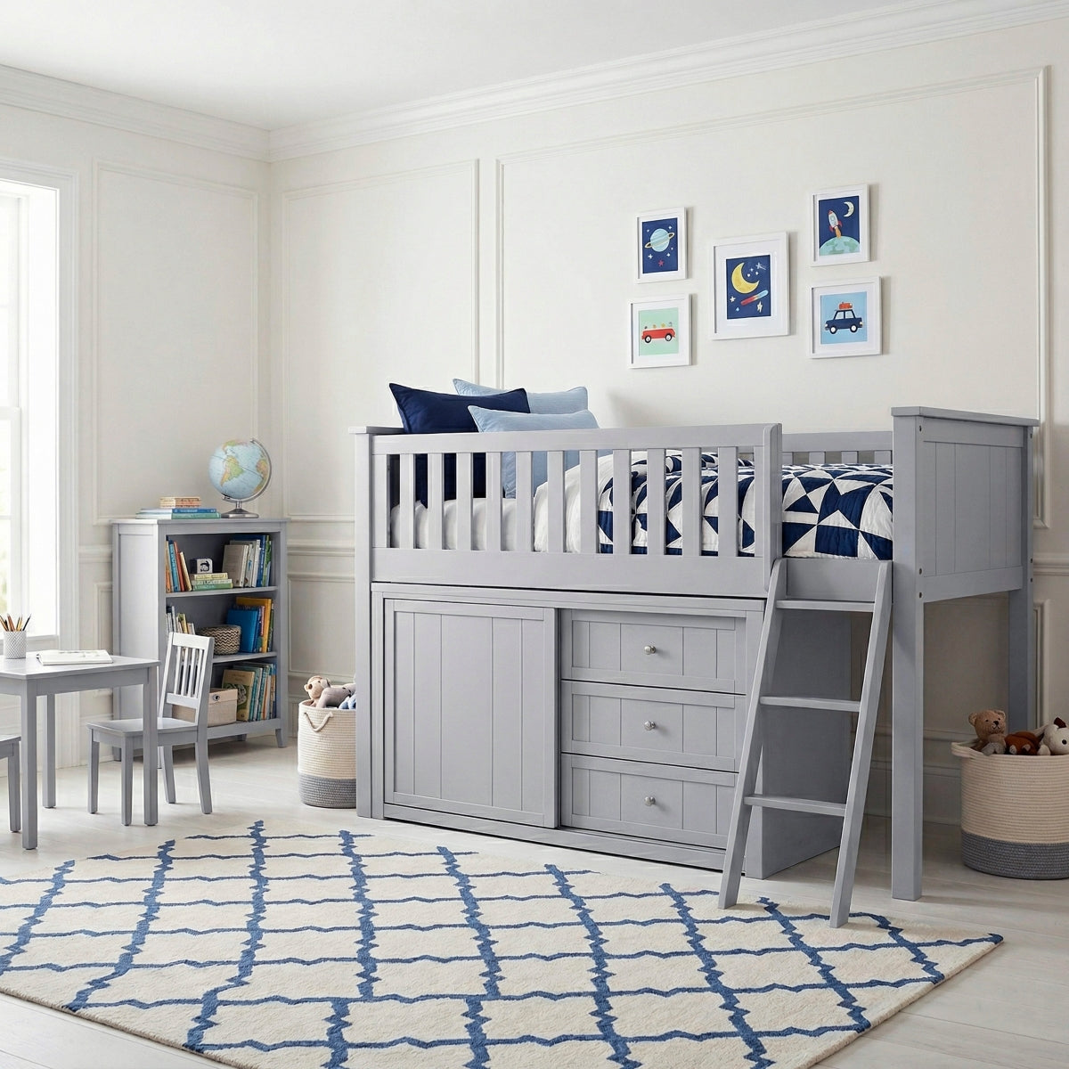 Orion Low Loft Bunk with Dresser