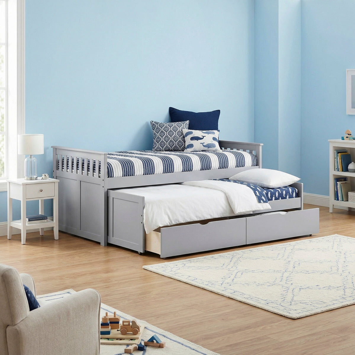 Orion Twin/Twin Bed with Storage Boxes