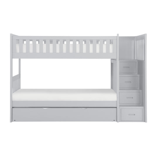 Orion Twin/Twin Step Bunk Bed with Twin Trundle