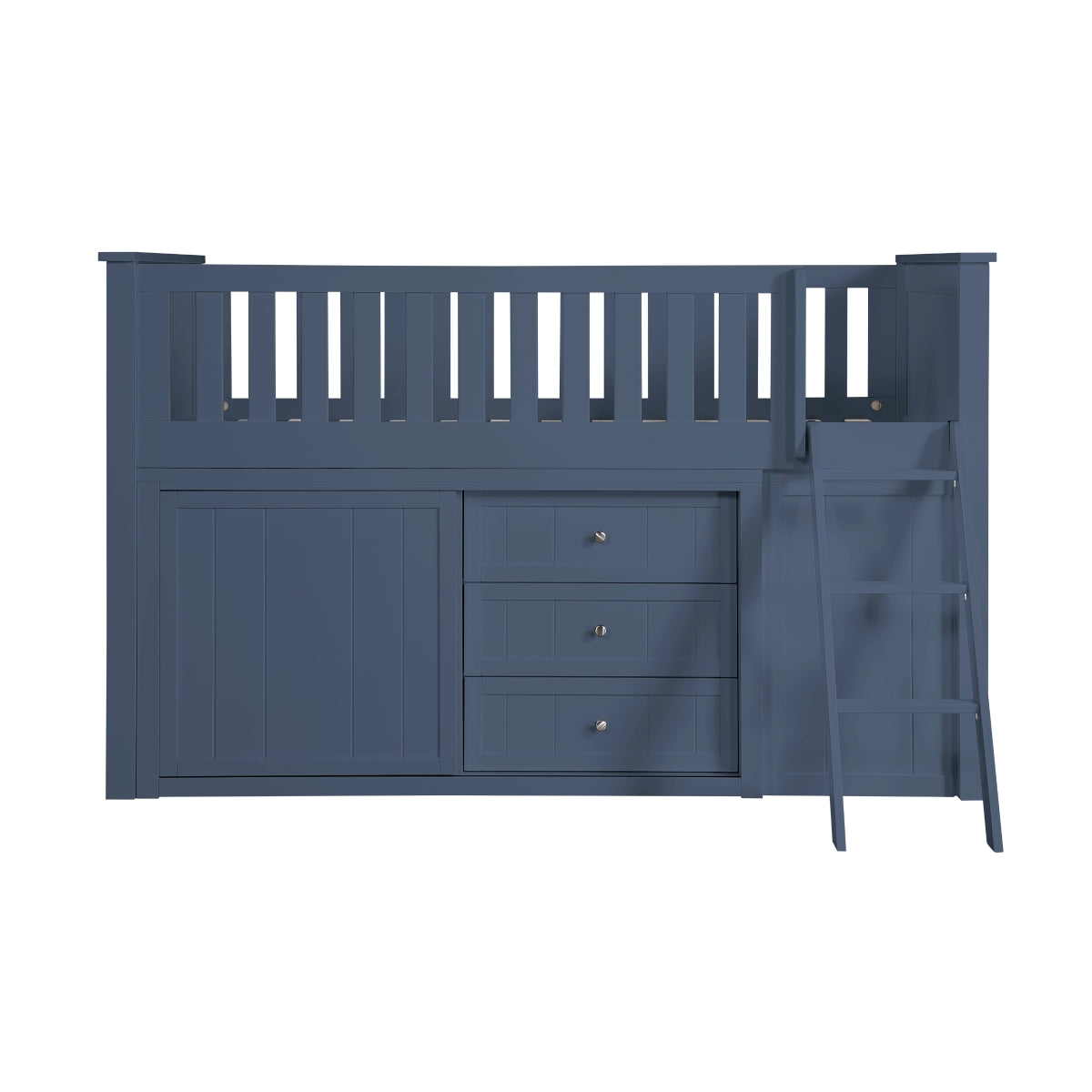 Nora Low Loft Bunk with Bookcase and Dresser